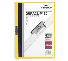 DURABLE Classeur  pince DURACLIP 30 pour 30 feuilles A4 jaune, 2200/04