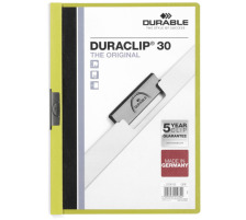 DURABLE Classeur  pince DURACLIP 30 pour 30 feuilles A4 vert, 2200/05