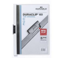 DURABLE Klemmhefter DURACLIP 60 fr 60 Blatt A4 weiss, 2209/02