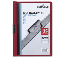 DURABLE Klemmhefter DURACLIP 60 fr 60 Blatt A4 rot, 2209/03