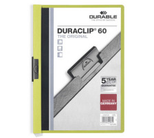 DURABLE Classeur  pince DURACLIP 60 pour 60 feuilles A4 vert, 2209/05