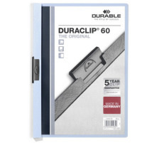 DURABLE Classeur  pince DURACLIP 60 pour 60 feuilles A4 bleu, 2209/06