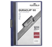 DURABLE Classeur  pince DURACLIP 60 pour 60 feuilles A4 bleu nuit, 2209/28