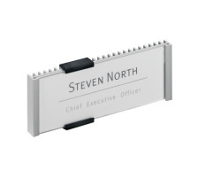 DURABLE Plaque de porte Info Sign argent, aluminium 149x52.5mm, 480023