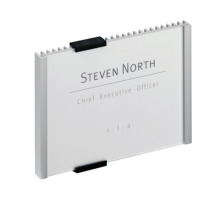 DURABLE Plaque de porte Info Sign argent, aluminium 149x105.5mm, 480123