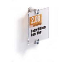 DURABLE Plaque de porte Crystal Sign transparente, acryl. 148x105mm, 482119