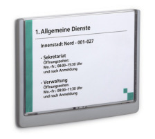 DURABLE Plaque de porte Click Sign A5 graphite,plastique 210x148.5mm, 486637