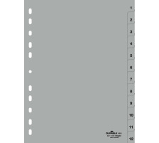 DURABLE Register grau A4 1-12, 6512/10