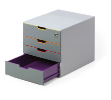 DURABLE Schubladenbox VARICOLOR SAFE 4 Schubladen, color, 760627