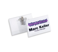 DURABLE Namenschild Kombiklemme transp., PVC, 54x90mm 50 Stk., 8101/19