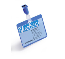 DURABLE Namensschild mit Clip blau 90x60mm 25 Stck, 810606