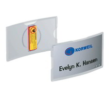 DURABLE Namensschild Konvex mit Magnet transp.,acryl,40x75mm 25 Stk., 8123/19