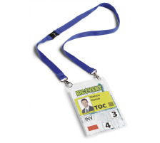 DURABLE Event-Badge A6 bleu, Textilband Duo 10 pcs., 852507