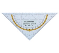 DUX Geodreieck 45/16 cm transparent, 106/45