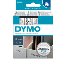 DYMO Schriftband D1 schwarz/transp. 12mm/7m, S0720500