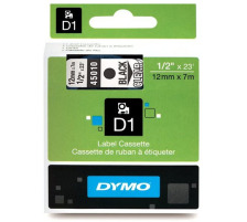 DYMO Schriftband D1 schwarz/transp. 12mm/7m, S0720500