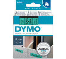 DYMO Schriftband D1 schwarz/grn 12mm/7m, S0720590