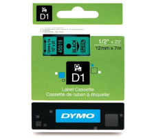 DYMO Schriftband D1 schwarz/grn 12mm/7m, S0720590