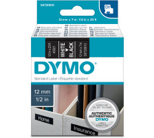 DYMO Schriftband D1 weiss/schwarz 12mm/7m, S0720610