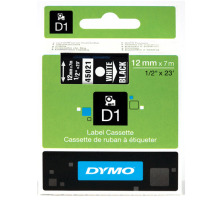 DYMO Schriftband D1 weiss/schwarz 12mm/7m, S0720610