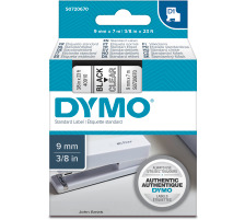 DYMO Schriftband D1 schwarz/transp. 9mm/7m, S0720670