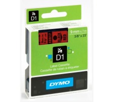 DYMO Schriftband D1 schwarz/rot 9mm/7m, S0720720