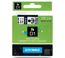 DYMO Schriftband D1 schwarz/transp. 6mm/7m, S0720770