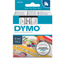 DYMO Schriftband D1 schwarz/weiss 6mm/7m, S0720780