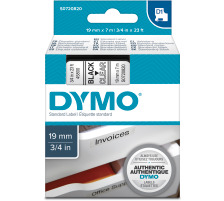 DYMO Schriftband D1 schwarz/transp. 19mm/7m, S0720820