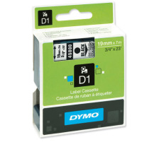 DYMO Schriftband D1 schwarz/transp. 19mm/7m, S0720820