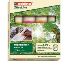 EDDING EcoLine Textmarker 24 2-5mm 4-farbig, 4-24-4