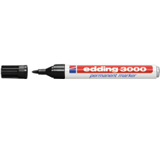 EDDING Marqeur permanent 3000 1.5-3mm noir, impermable, 3000-1