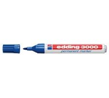 EDDING Marqeur permanent 3000 1.5-3mm bleu, impermable, 3000-3