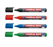 EDDING Boardmarker 360 1.5-3mm 4 couleurs ass., 360-E4