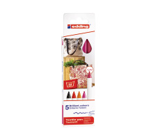 EDDING Textilstift 4600 Warm Color 5 Stck, 3946