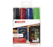 EDDING Windowmarker 4090 4-15mm 4 Farben ass., basic schwarz, rot, blau, grn, 4090 E-4