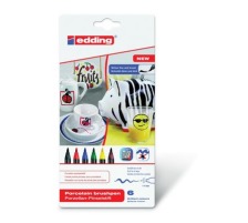 EDDING Porzellanmarker 4200 1-4mm 6 Family Colours, 4200-E6