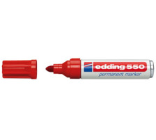 EDDING Marqueur permanent 550 3-4mm rouge, 550-2