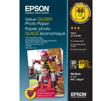 EPSON Value Photo Paper 10x15cm InkJet 183g 2x20 Blatt, S400044