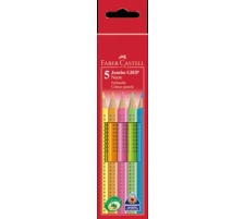 FABER-CASTELL Farbstifte Jumbo Grip 5-farbig ass., 110994