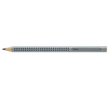 FABER-CASTELL Bleistift Jumbo GRIP B 3-eckig, silber, 111900