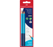 FABER-CASTELL Bleistift Jumbo Grip B 4 Farben, Set, 111993