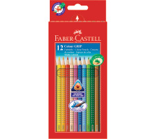 FABER-CASTELL Farbstifte Colour GRIP 12 Farben, 112412