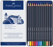 FABER-CASTELL Goldfaber Farbstift 12er Metalletui, 114712