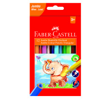 FABER-CASTELL Farbstifte dreikant Jumbo 5.4mm, 12er Karton, 116501