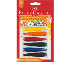 FABER-CASTELL Craie doigt 6 couleurs Set, 120404