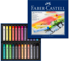 FABER-CASTELL Softpastellkreiden 24er Kartonetui, 128324