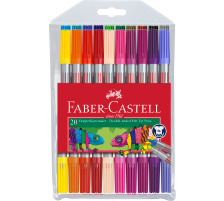 FABER-CASTELL Doppelfasermaler 1/3-5mm 20 Stck ass., 151119