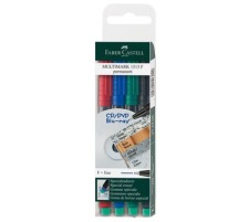 FABER-CASTELL Overheadstift MULTIMARK F 4-farbig ass. permanent, 151304