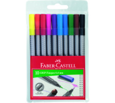 FABER-CASTELL Grip Finepen 0,4mm 10 Farben, Etui, 151610